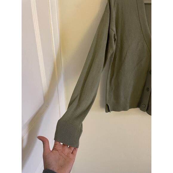 Banana Republic Cardigan Women's Small Forever Sweater Green Button Up Light - Picture 4 of 7